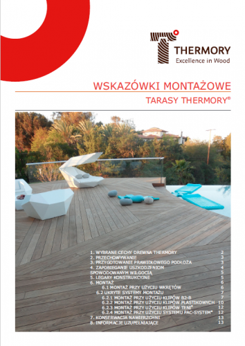 Wskazówki montażowe Tarasy Thermory